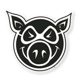 Head MD Sticker black-white Vorderansicht