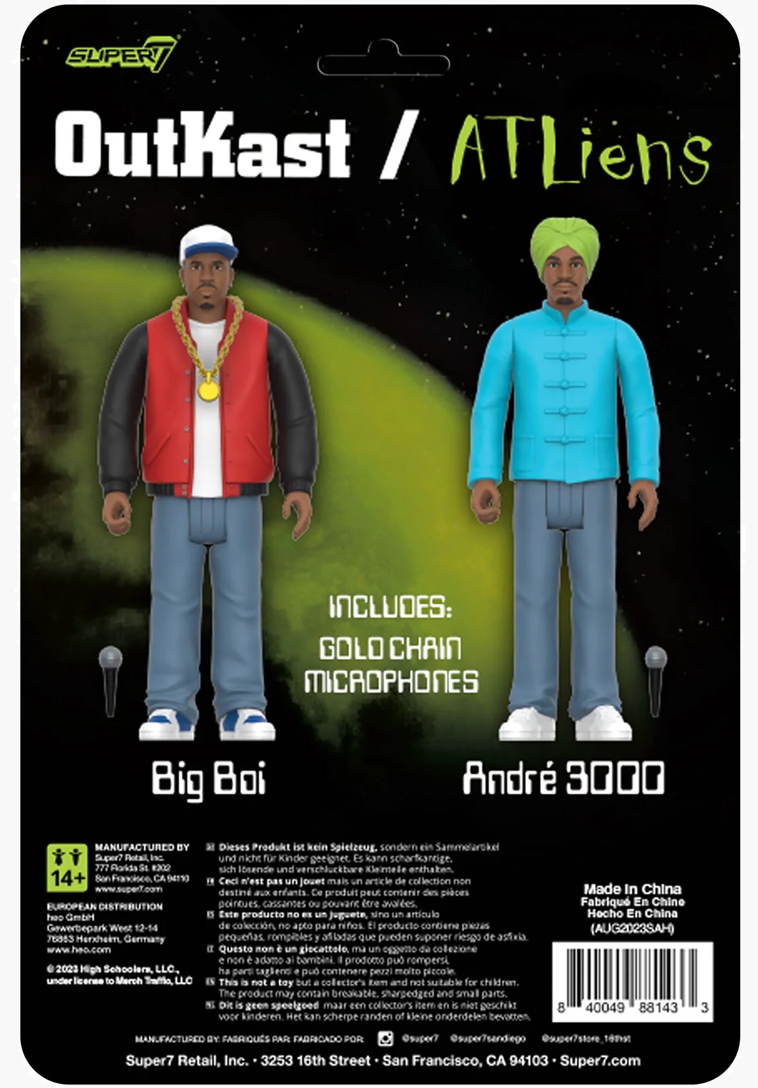 Outkast ReAction Figures Wave 01 - Outkast (ATLien Rueckenansicht
