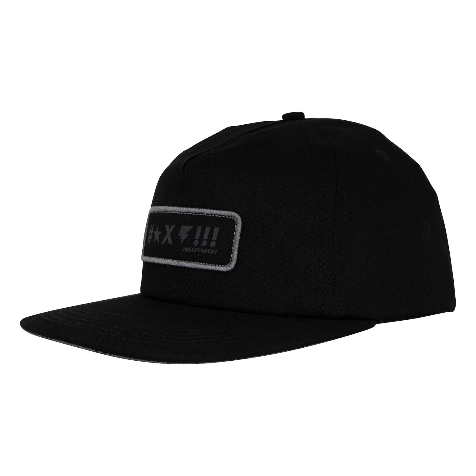 Exclamation Snapback Unstructured black Vorderansicht