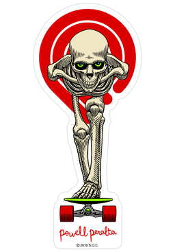Tucking Skeleton Sticker white Vorderansicht