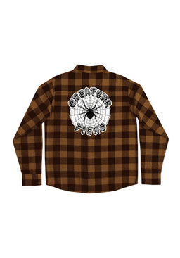 Web flannel black-brown Vorderansicht