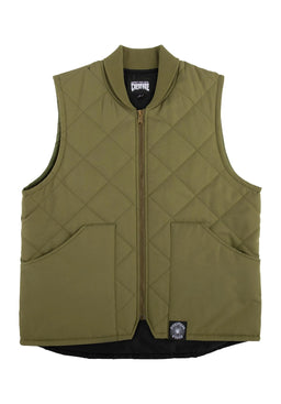 Support Quilt Vest Work Top stone green Vorderansicht