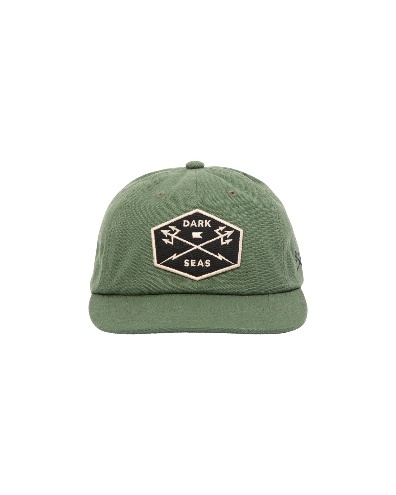 Everest 6-Panel Unstructured green Closeup1