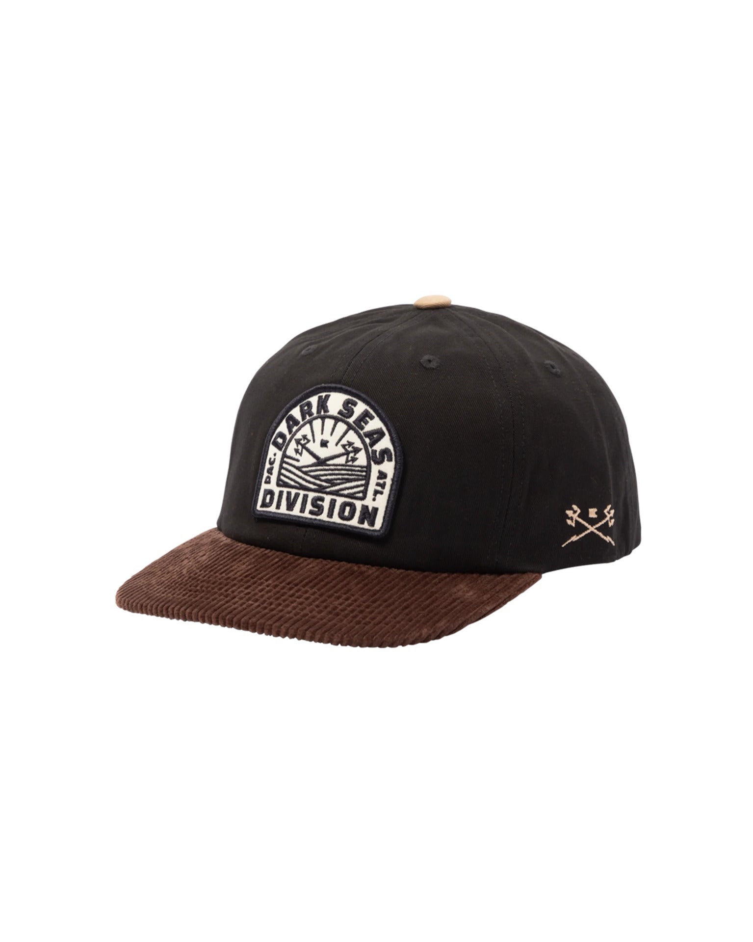 Oberon Unstructured 6-Panel Snapback black-brown Vorderansicht