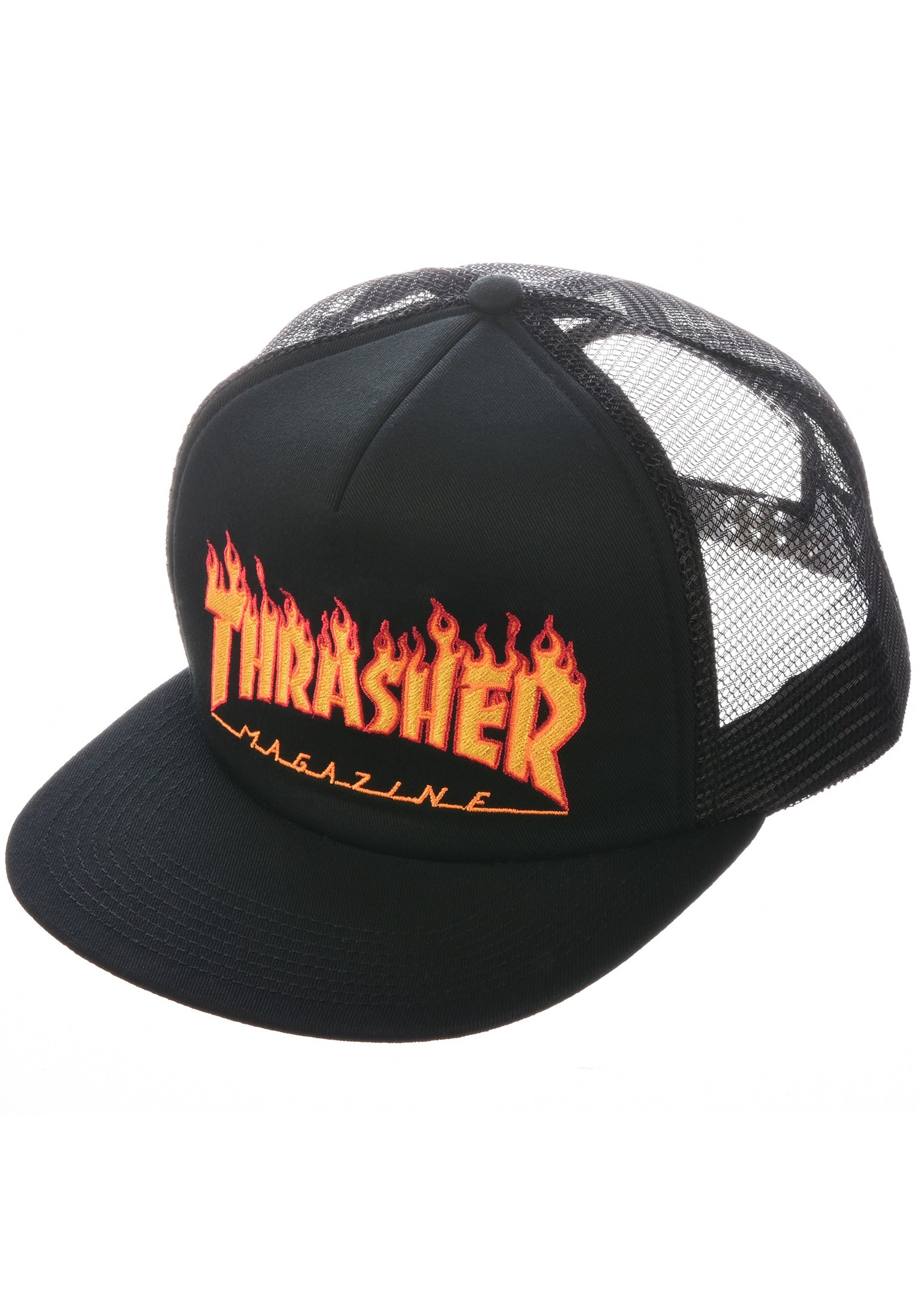 Embroidered Flame Logo black Vorderansicht