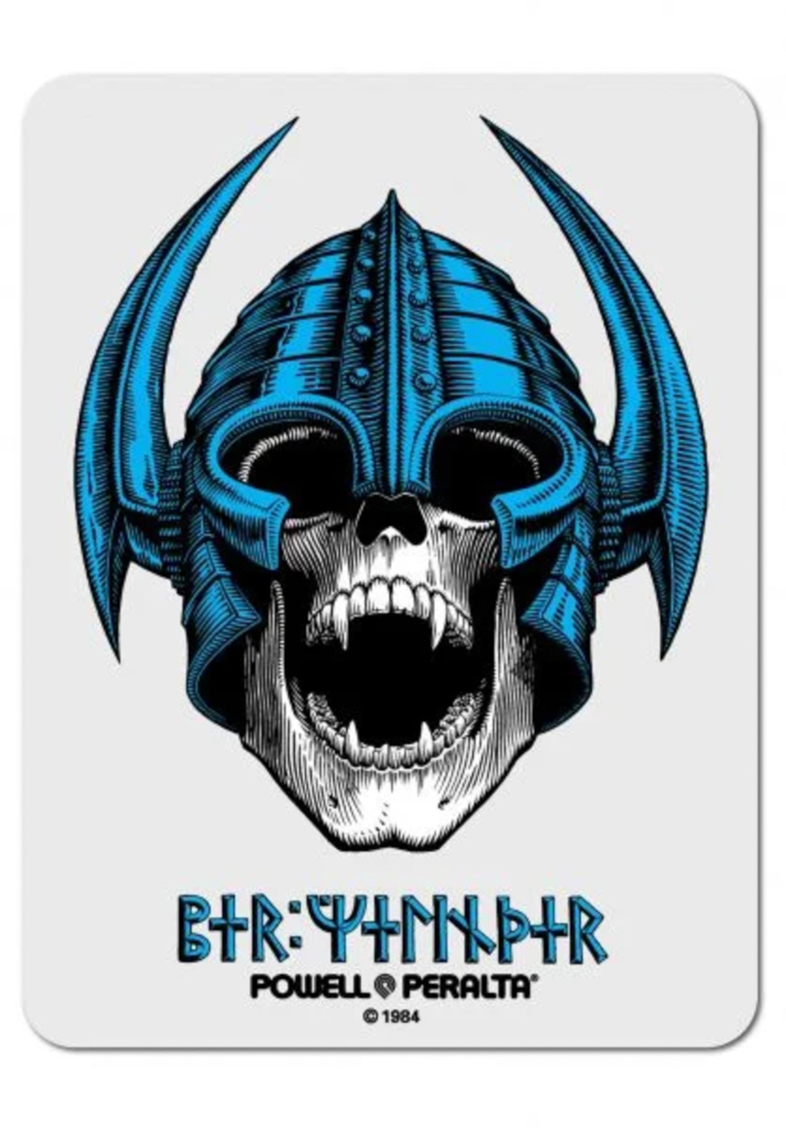 Per Welinder Nordic Skull Sticker 6 clear-blue Vorderansicht