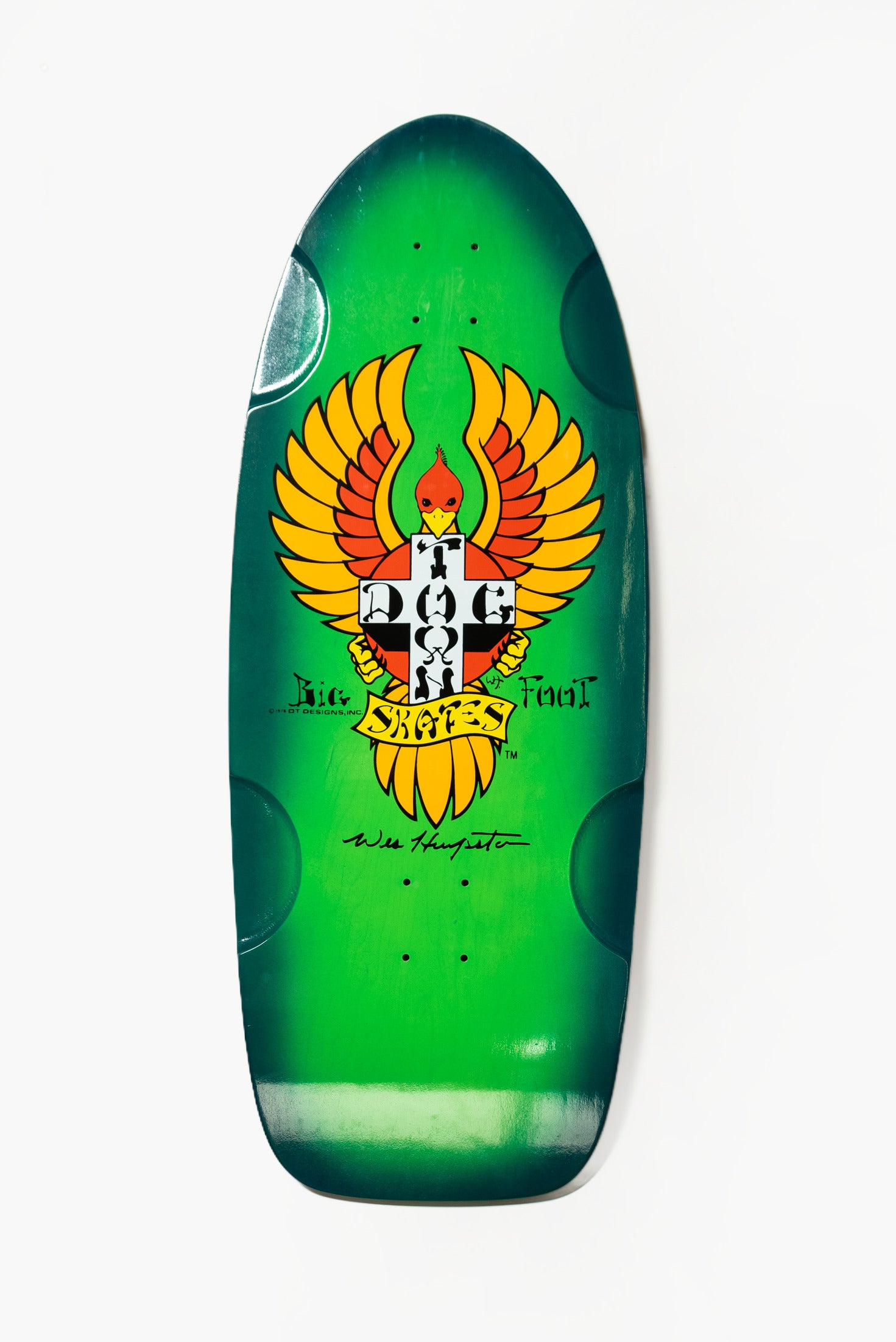 OG Big Foot 70's Classic transp fluores green-transparent fluores blue fade Vorderansicht