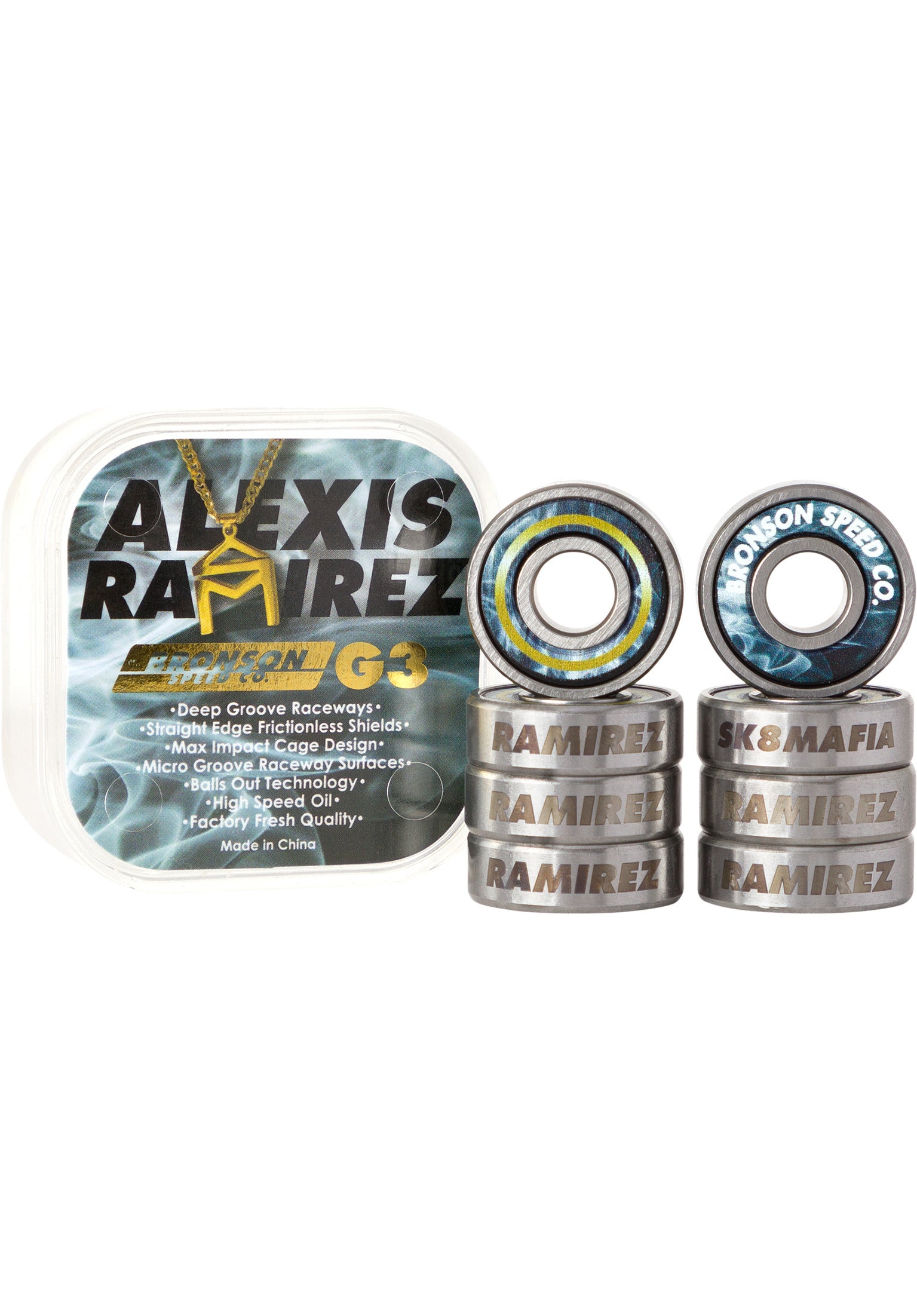 Alexis Ramirez Pro Bearing G3 blue-gold Vorderansicht