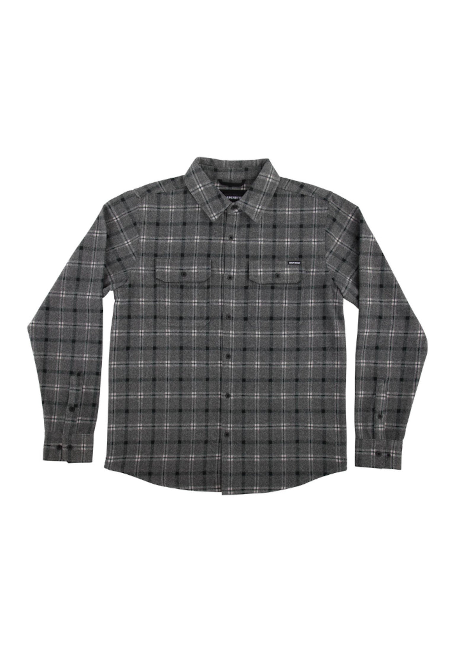 Belmont Flannel Top grey-black Vorderansicht