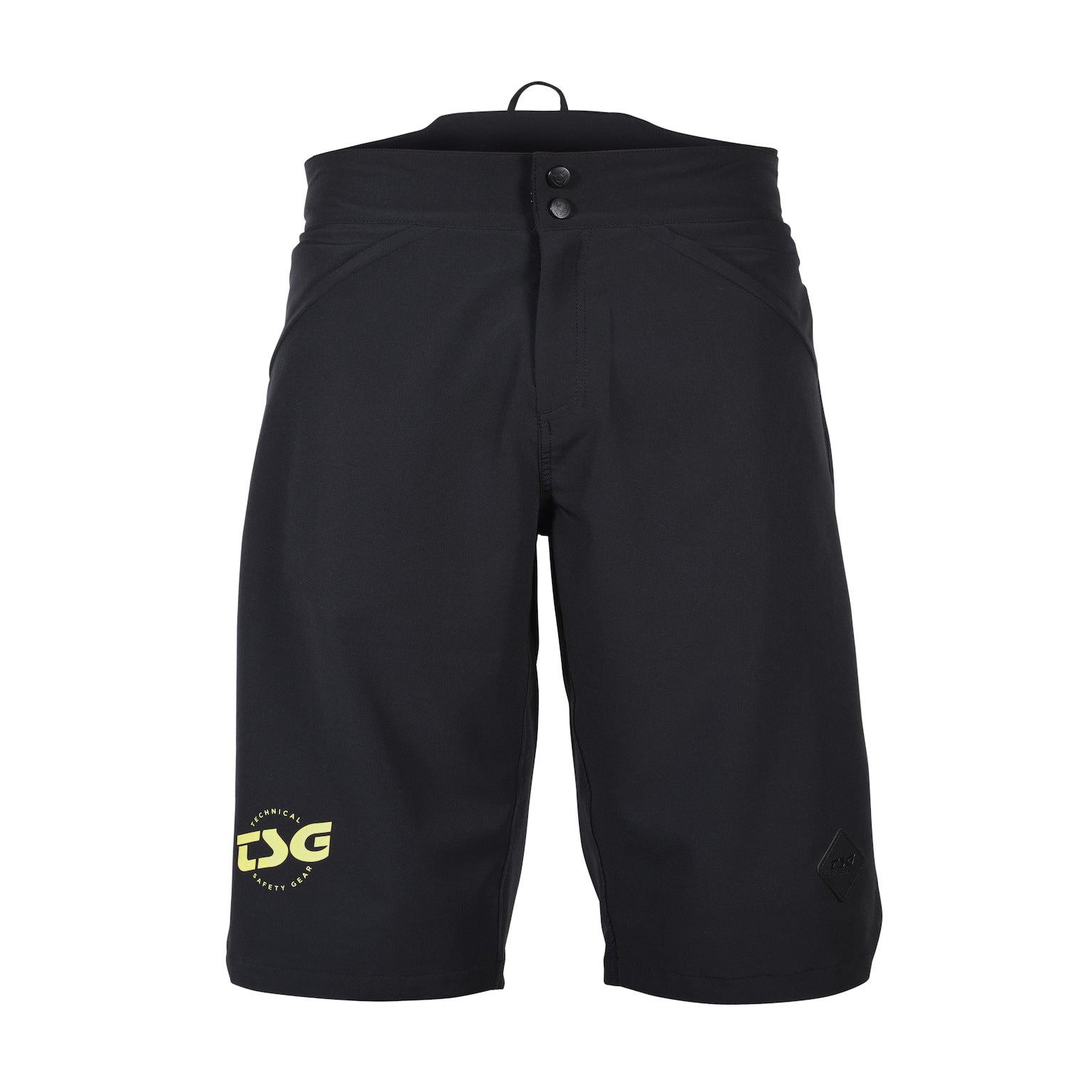 SP8 Shorts black-yellow Vorderansicht