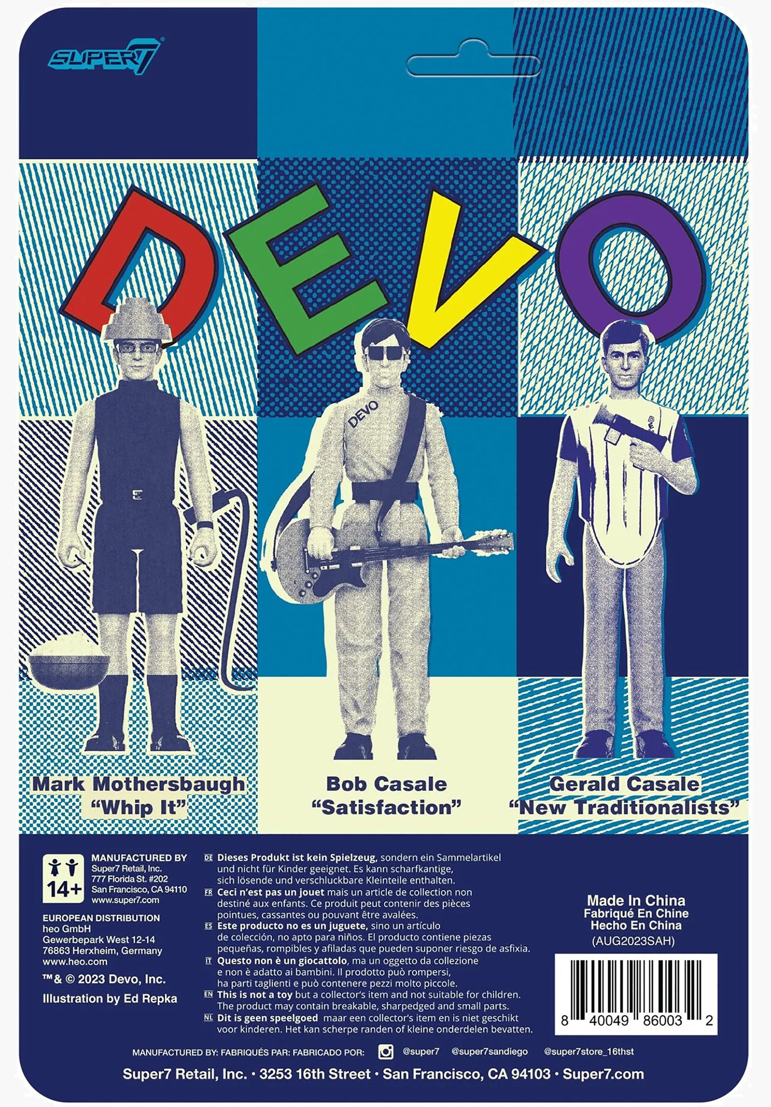 Devo ReAction Figures Wave 03 - Gerald Casale Rueckenansicht