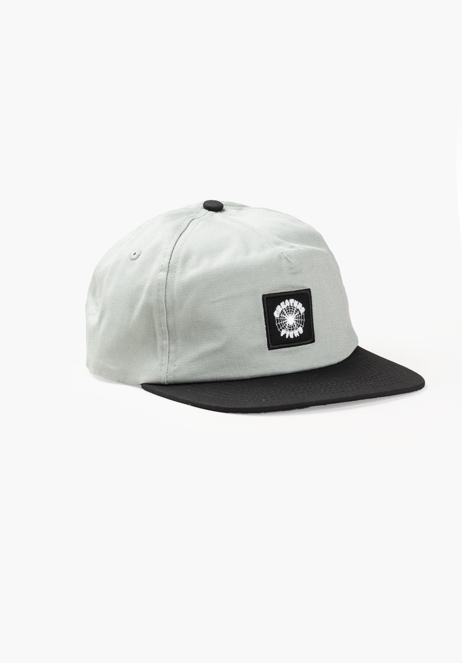 Web Snapback Unstructured Low stone-black Vorderansicht