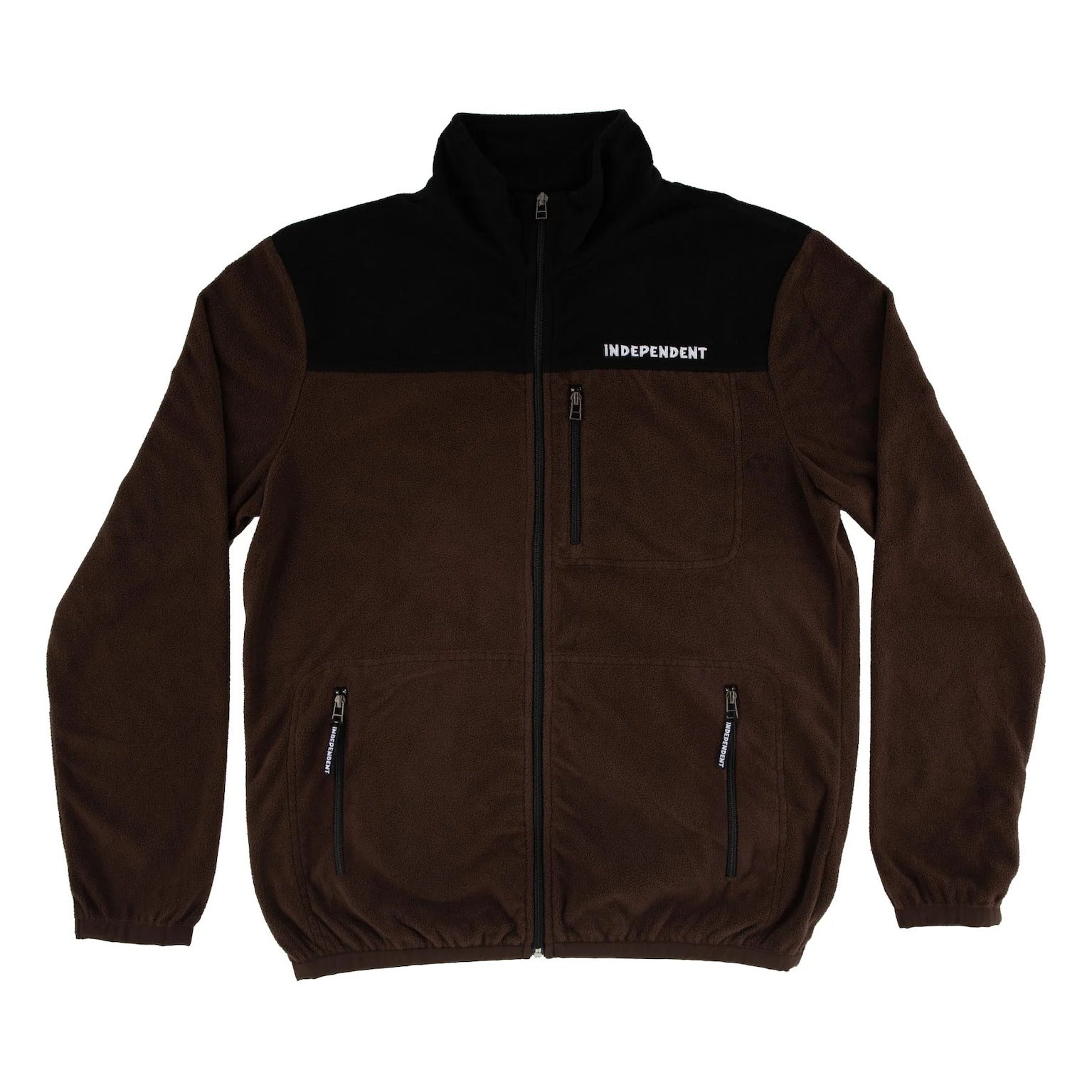 BTG Fleece Jacket darkbrown-black Vorderansicht