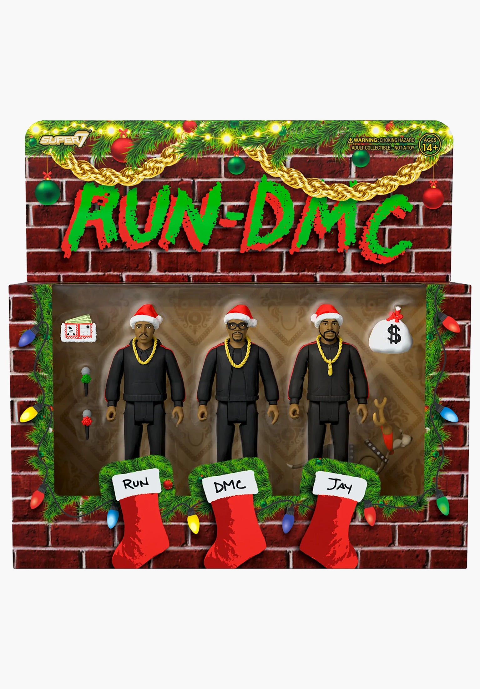 Run DMC ReAction Figure Wave 2 Holiday 3-Pack Vorderansicht