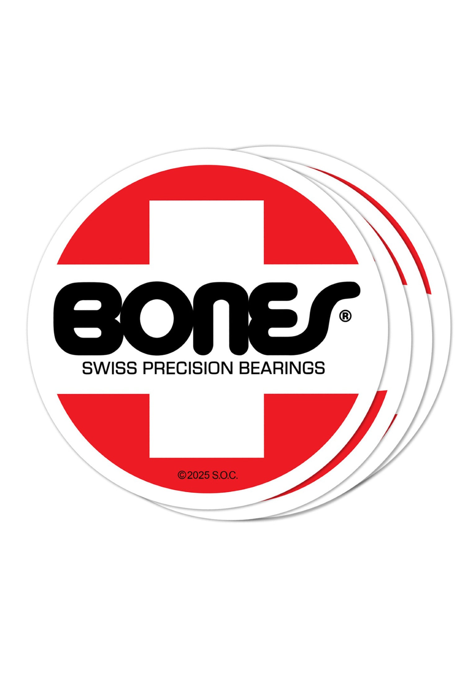 OG Swiss Circle 1.75 Sticker white-red-black Vorderansicht