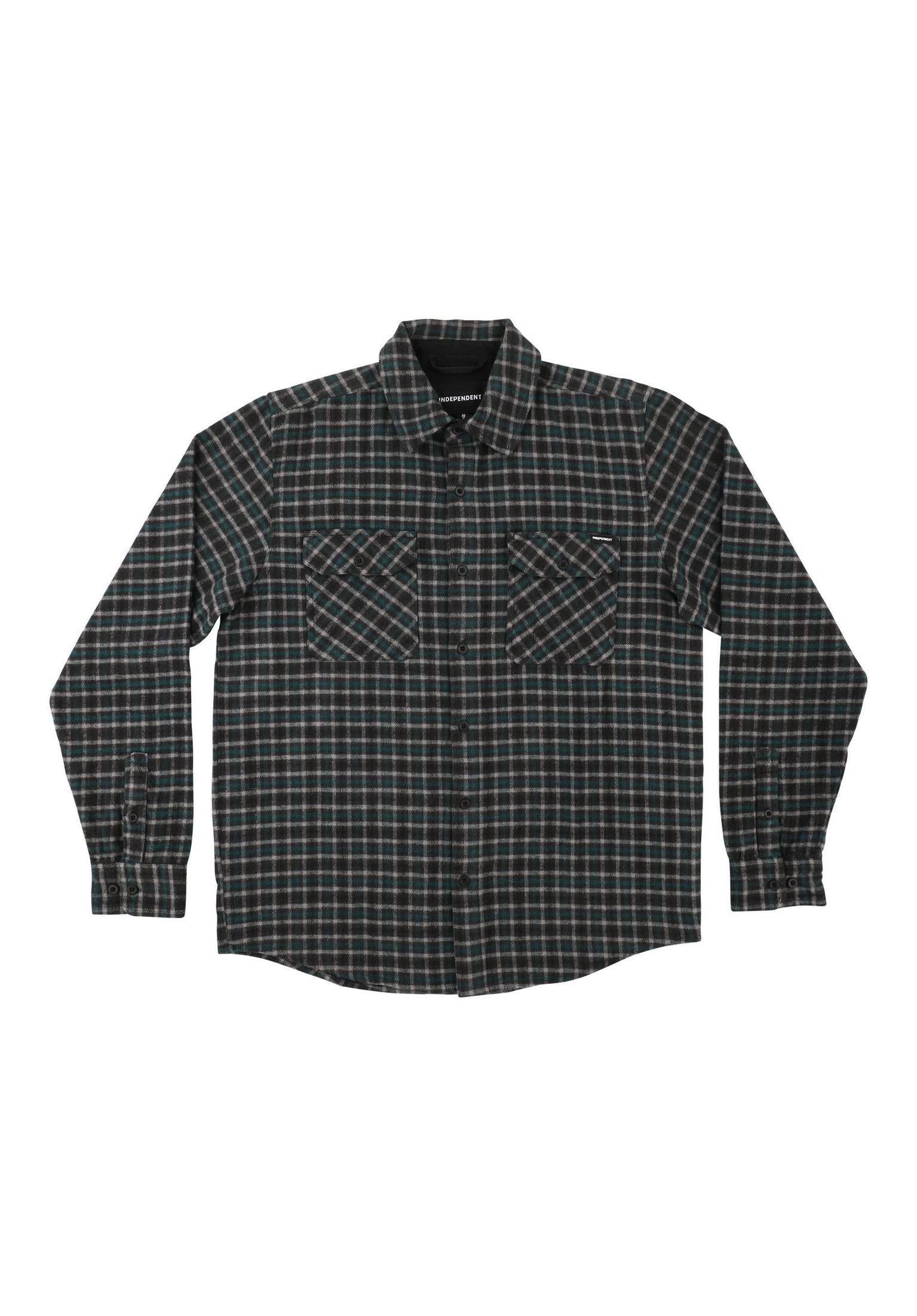 Belmont Flannel Top teal-black-grey Vorderansicht