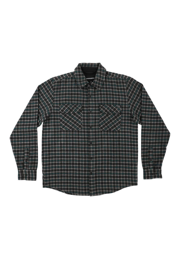 Belmont Flannel Top teal-black-grey Vorderansicht