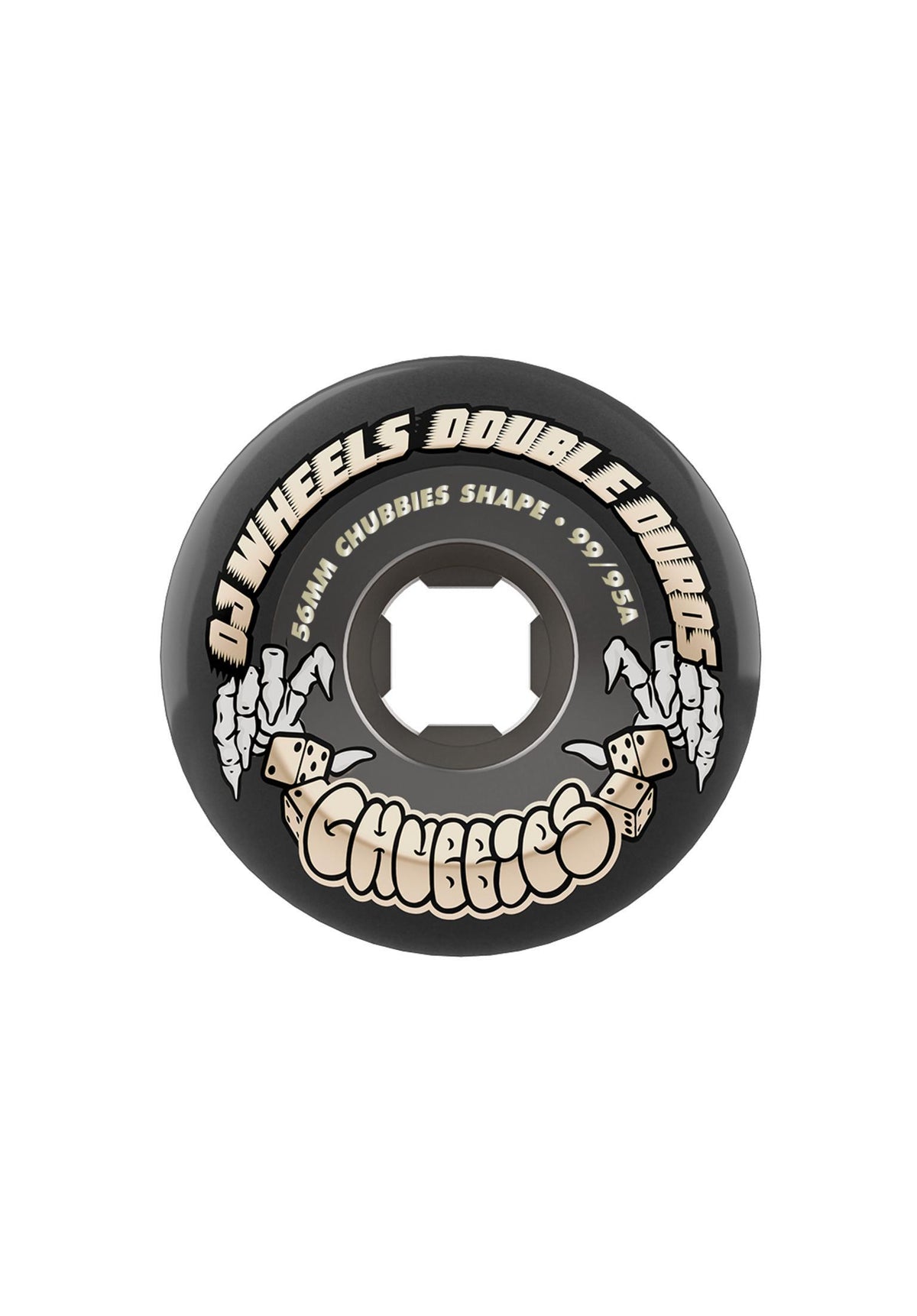 Double Duro Chubbies 99A/95A transparent-black Vorderansicht