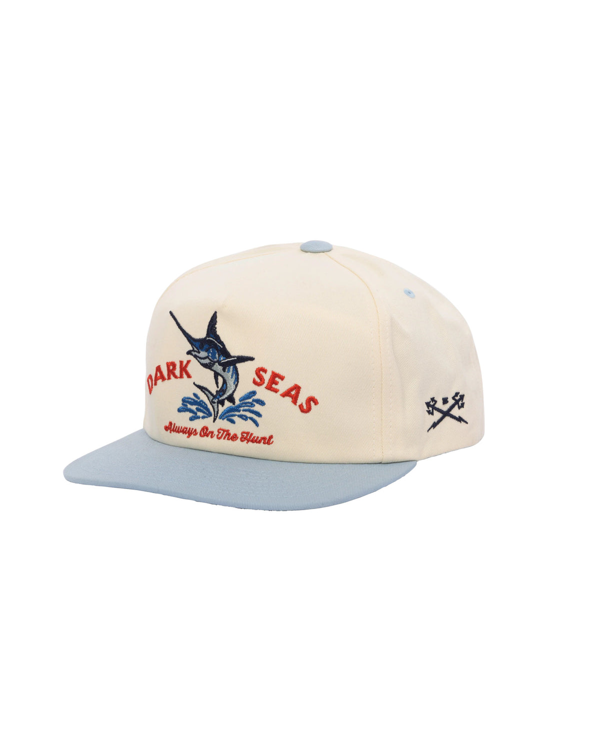 Vapor 5-Panel Twill Unstructured Snapback white-lightblue Vorderansicht