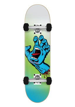 Screaming Hand Color Fade Full white-green-blue Vorderansicht