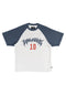 Dugout Boxy Raglan With Fabric Patch white-navy Vorderansicht