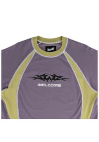 Rash Boxy Paneled Raglan grape Closeup1