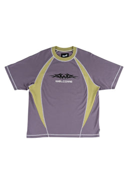 Rash Boxy Paneled Raglan grape Vorderansicht