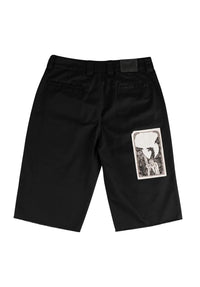 Shinner Cut-Off Twill With Patches black Rueckenansicht