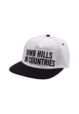 Bomb Hills 5-Panel Logo Snapback white Vorderansicht