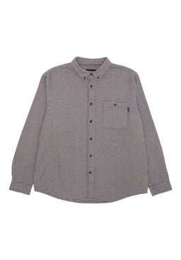 Long Sleeve Houndstooth Button Down blue Vorderansicht