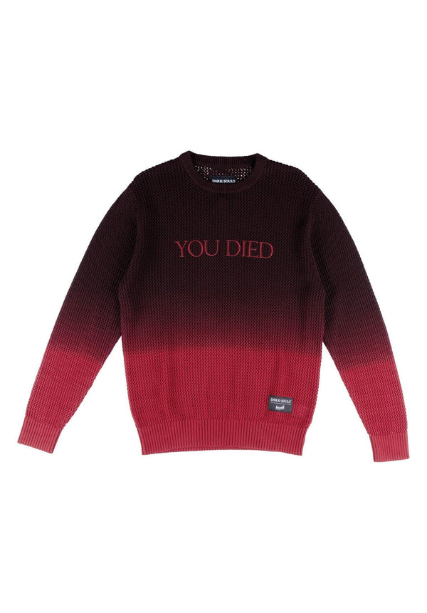 x Dark Souls You Died Dip-Dyed Loose Gauge Boxy black-red Vorderansicht