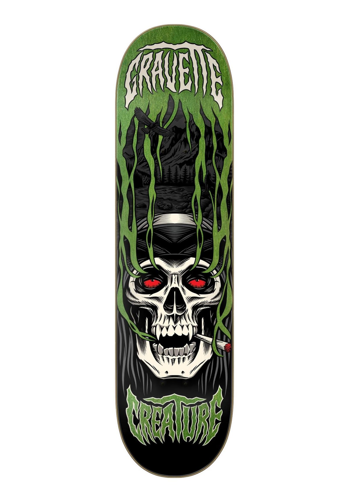 Gravette Hippie Skull Pro black-green Vorderansicht