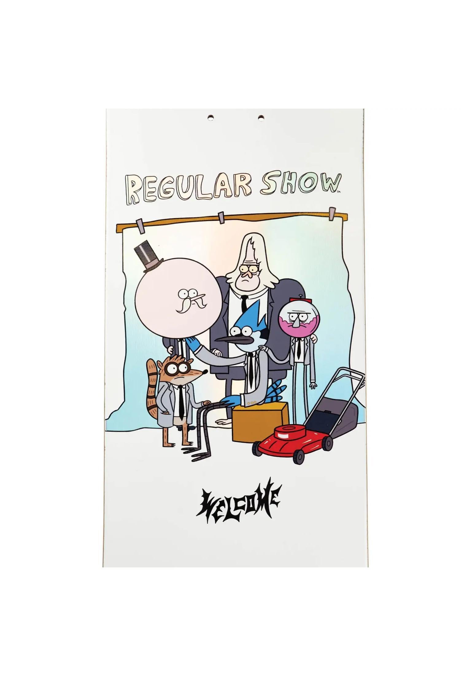 X Regular Show Group Portrait on Popsicle white - prism foil Rueckenansicht