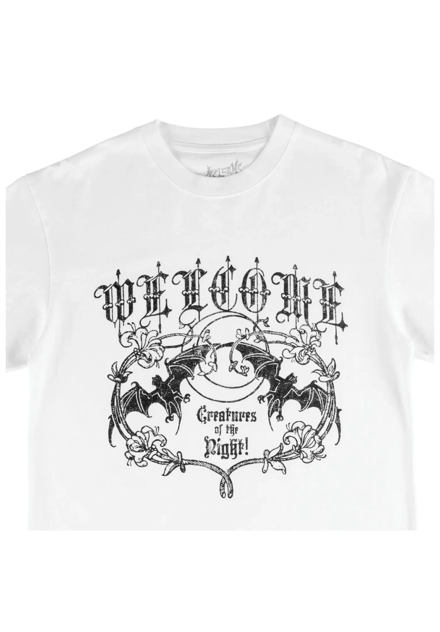 Night Creature Boxy Garment-Dyed Enzyme-Washed white Rueckenansicht