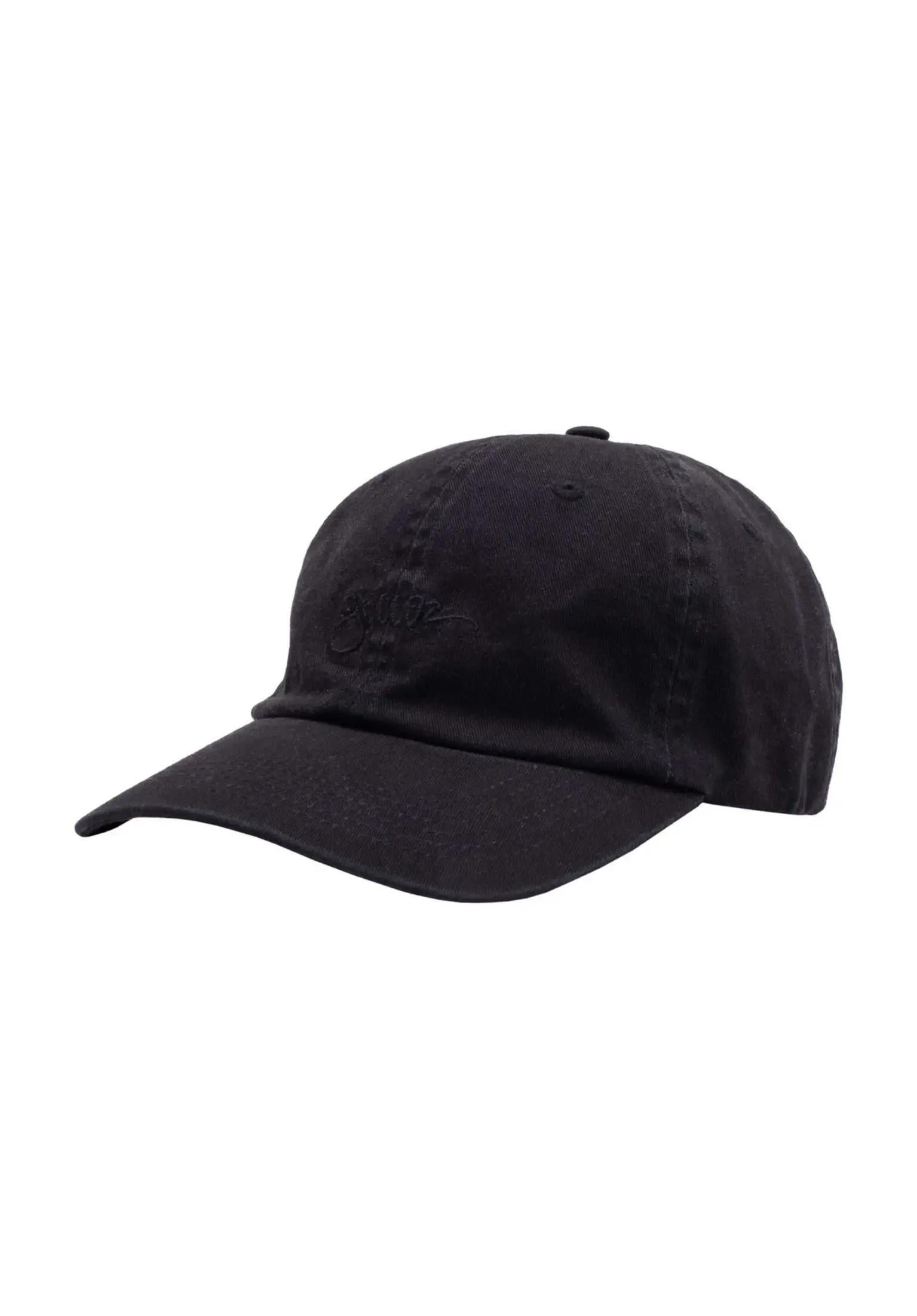 Tag Hat 6-Panel Unstructured Strapback black-washed Vorderansicht