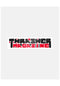 Blocks 4x1 Sticker white-red Vorderansicht
