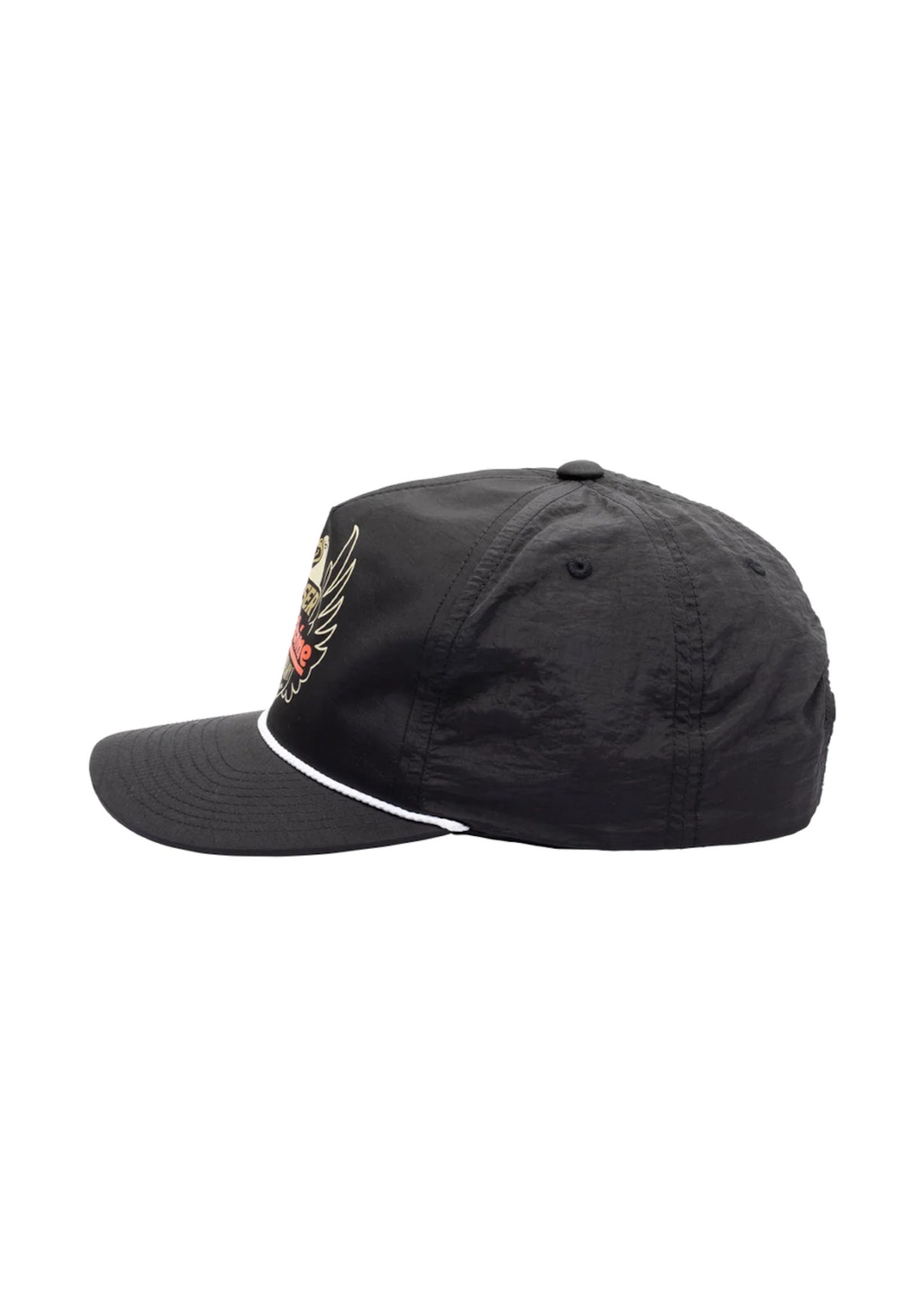 Winston 5-Panel Nylon Unstructured Snapback black Rueckenansicht