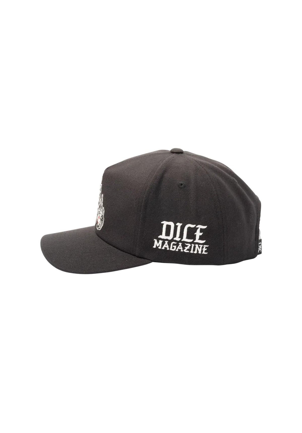 x DICE 5-Panel High Profile Wool Snapback black Oberansicht