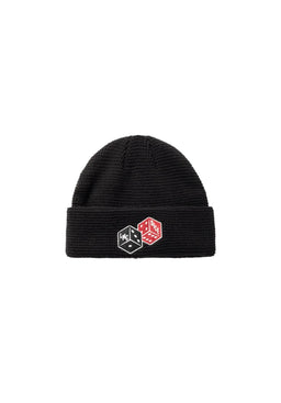 x DICE Beanie black Vorderansicht