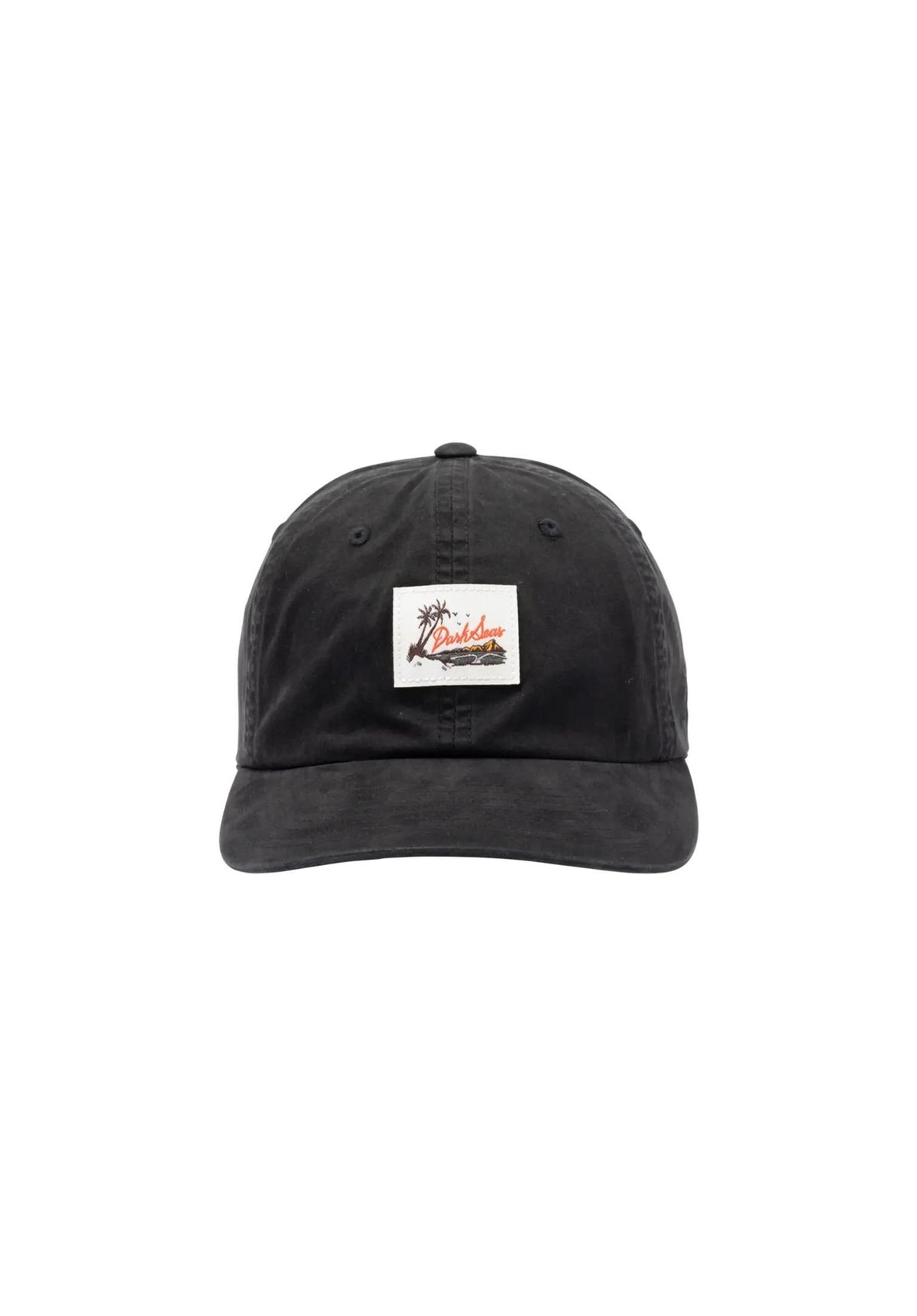 Palomar 6-Panel Washed Twill Unstructured black Closeup2