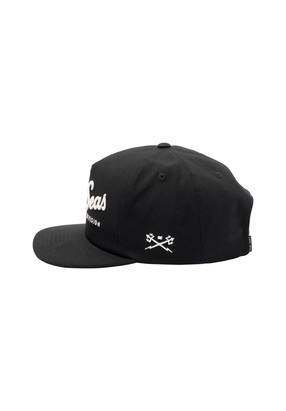 Clinch 5-Panel Canvas Unstructured Strapback black Closeup1