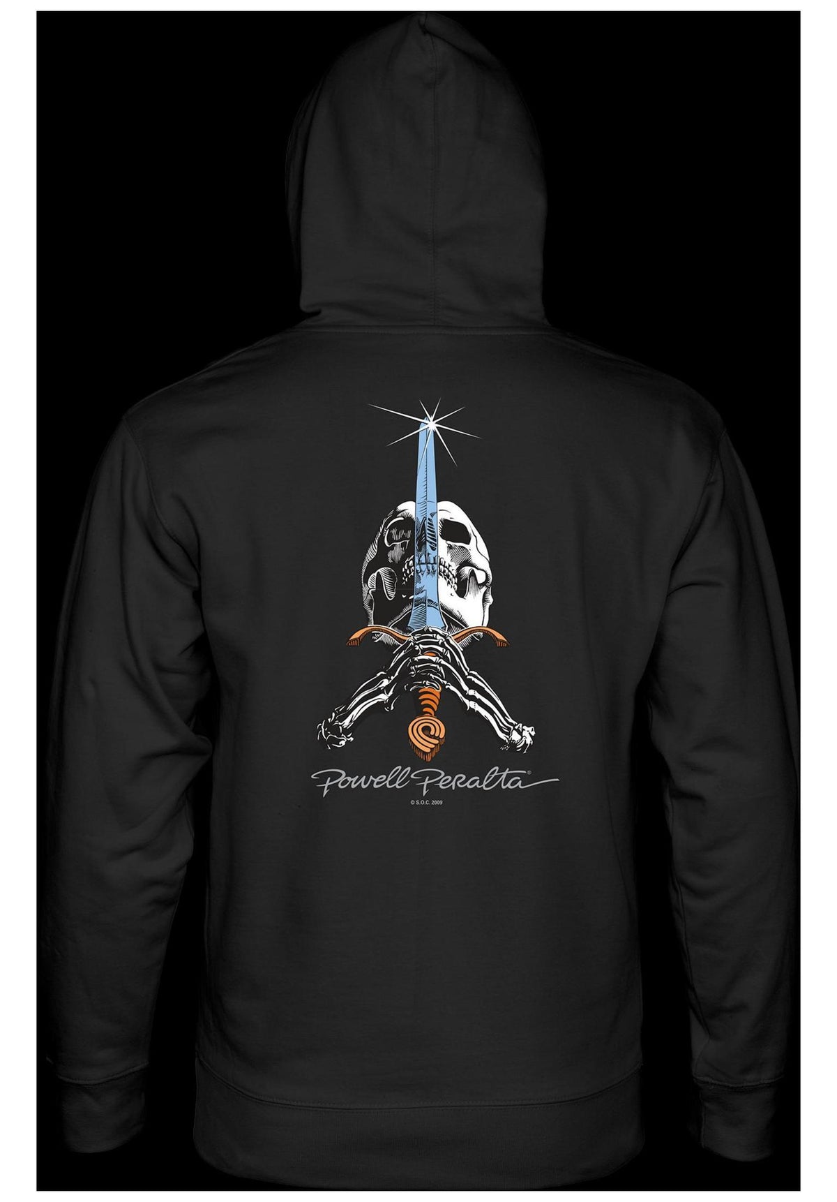 Skull & Sword Premium blacklight Vorderansicht