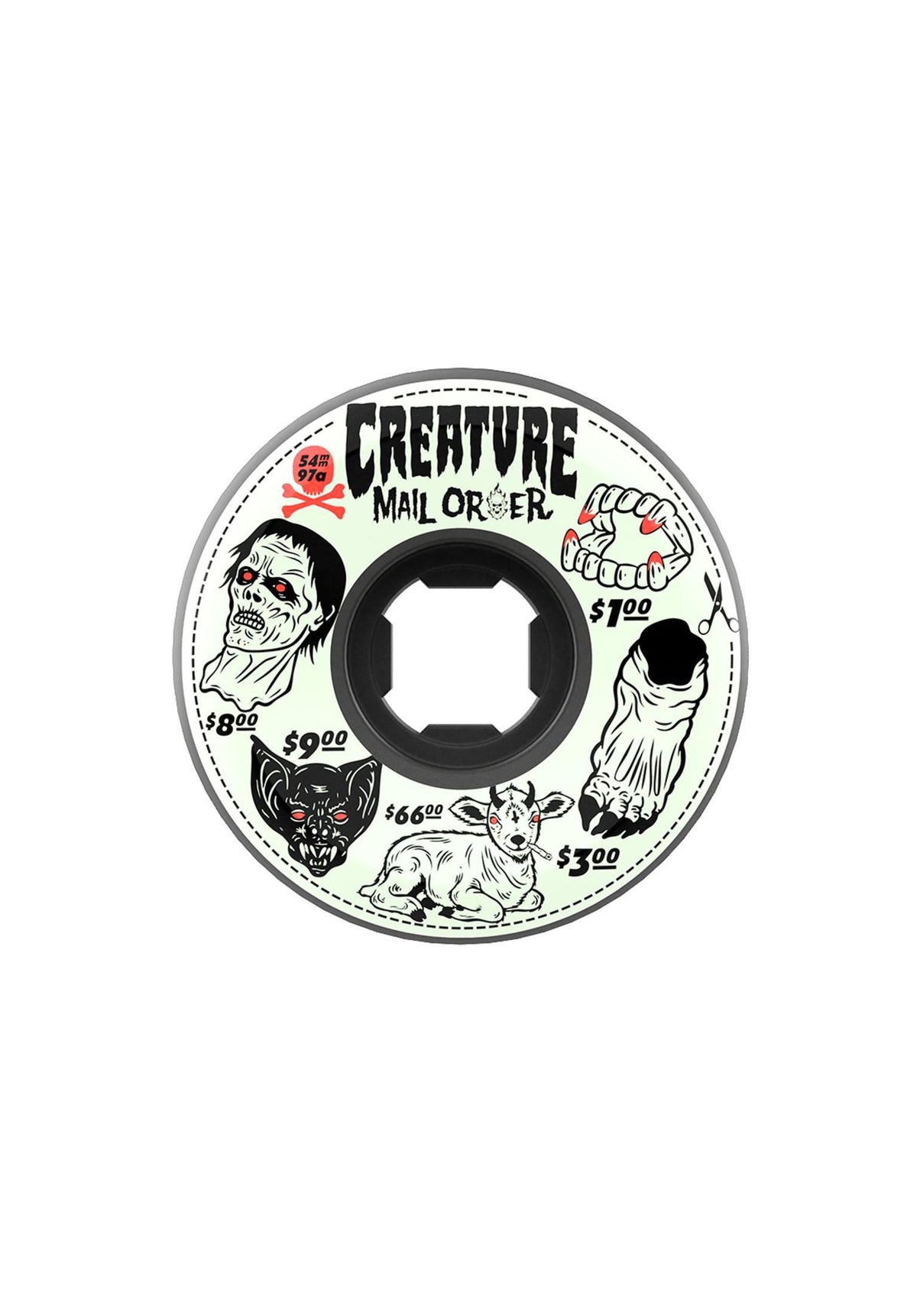 Creature Mail Order Bloodsuckers 97A black-glowinthedark Vorderansicht