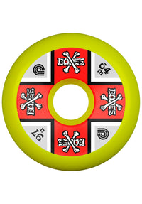 Cross Bones 97A yellow Rueckenansicht