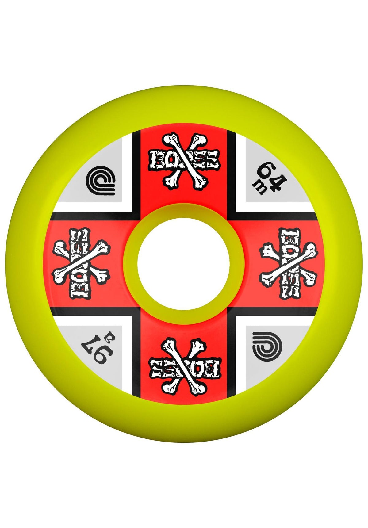 Cross Bones 97A yellow Rueckenansicht