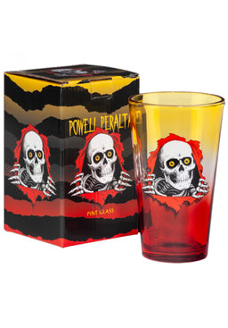 Ripper Pint Glass yellow / red fade Vorderansicht
