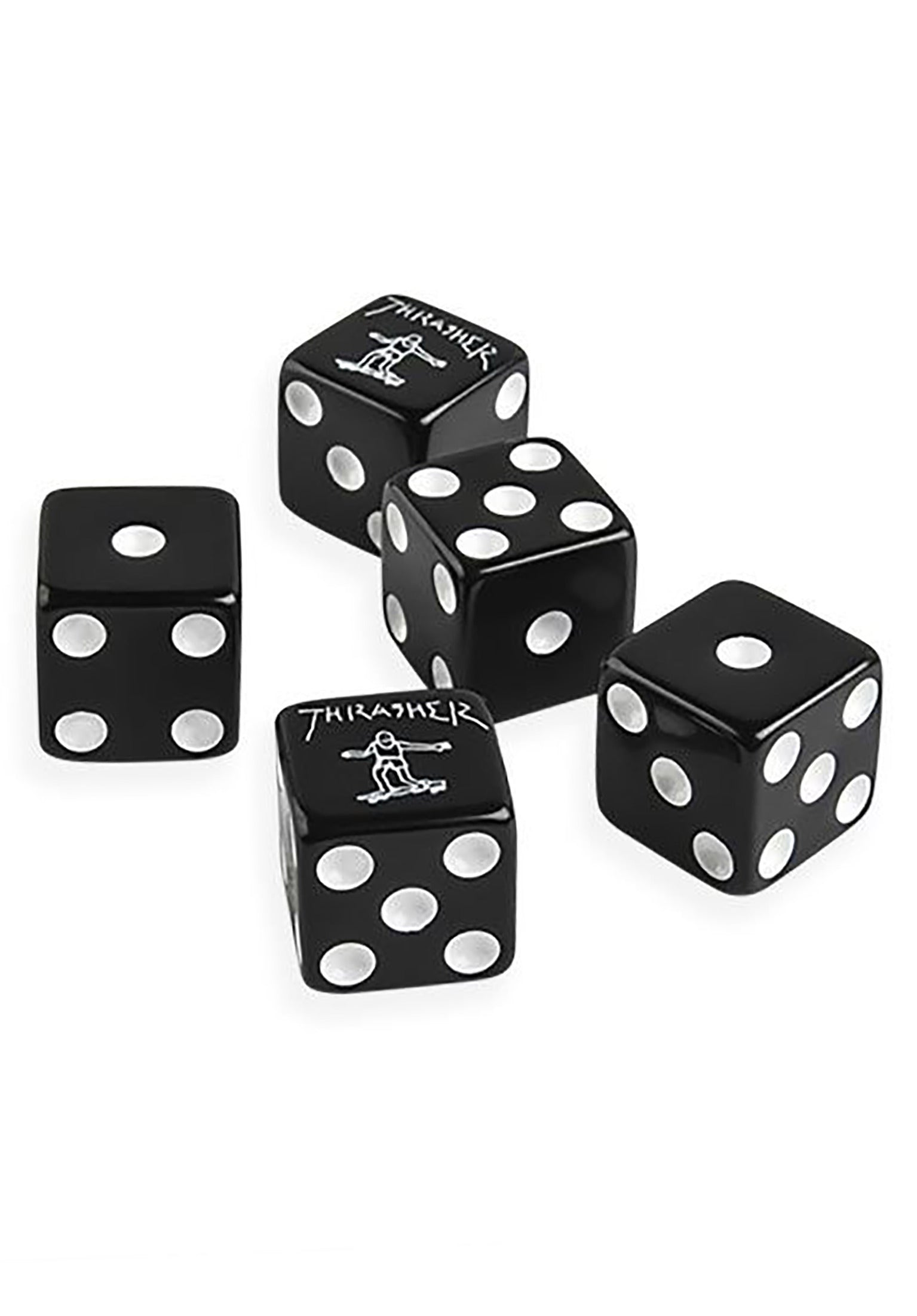 Dice Set black Rueckenansicht