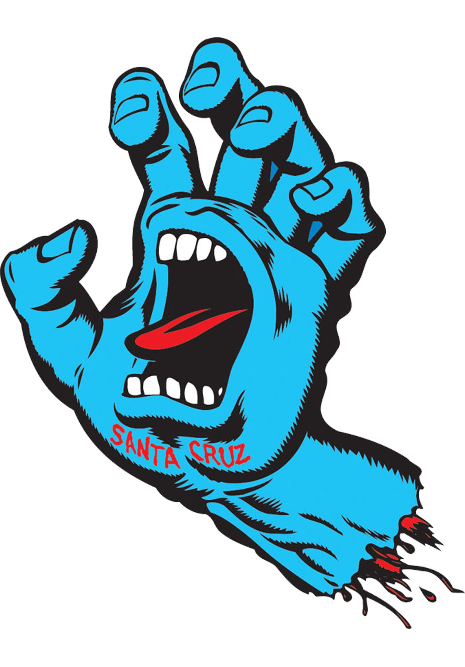 Screaming Hand 3 blue Vorderansicht