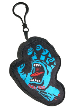 Screaming Hand Keychain Key Plush blue Vorderansicht