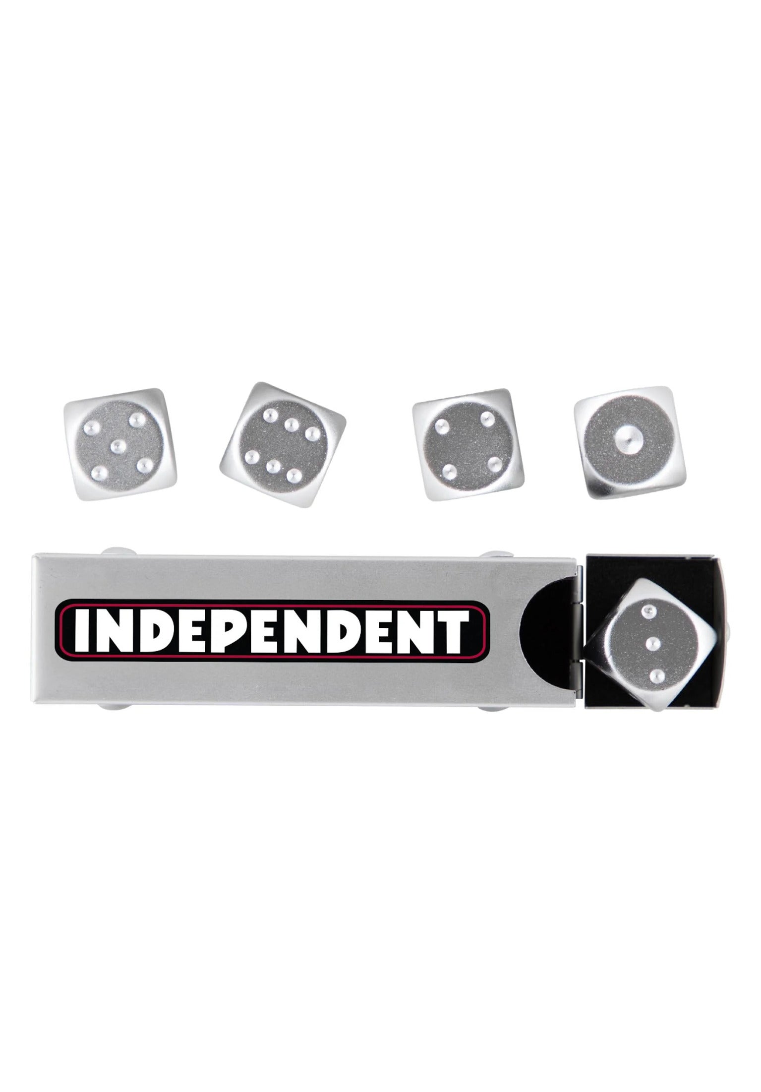 Bar Logo Dice Set silver Vorderansicht